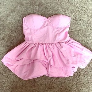 Pink Peplum Shirt